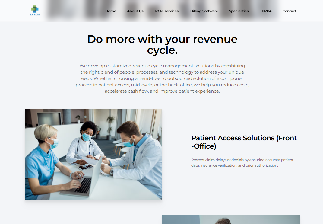 S.K. RCM Service healthcare platform